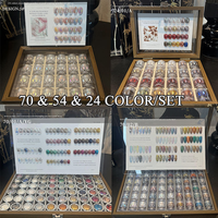 Nouveauté, poudre magique super brillante effet miroir Aurora, ensemble de poudre chromée pour ongles, acrylique, présentoir avec boîte cadeau en bois de luxe gratuite