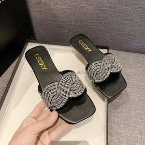 Summer Outdoor Shiny Lady <b>Slipper</b> Flat Platform Slip-On Beach Women Sandals Soft Designer Luxury <b>Slippers</b> for Women - Product Image 6