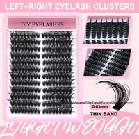 Extensions de cils en grappe DIY en gros 50D 80D 100D 120D MIX, cils en grappe faits à la main, extensions de cils Mega Volume, boîte de cils individuels