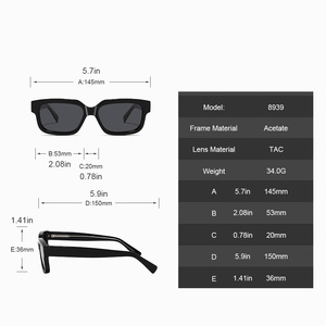 Boutique de la moda de lujo de acetato grueso logotipo personalizado gafas de sol de fábrica al por mayor de descuento gafas de sol polarizadas 2025 - Product Image 5