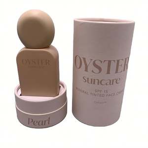 Bio-degradable Kraft Packaging for Perfume Candle Boxeses Cylinder Paper Boxeses Body Sunscreen Cream Packaging Eco Round - Product Image 1