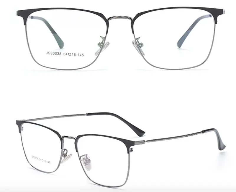 Nach maß unisex mode glas edelstahl brillen metall optische brillen rezept spektakel brillen rahmen herren