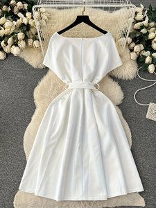 Elegante <span class=keywords><strong>Vestido</strong></span> Mini con Cuello en V y Lazo, <span class=keywords><strong>Vestido</strong></span> <span class=keywords><strong>de</strong></span> Fiesta <span class=keywords><strong>de</strong></span> Manga Corta con Corte en A <span class=keywords><strong>para</strong></span> Mujer, <span class=keywords><strong>Vestido</strong></span> Informal <span class=keywords><strong>de</strong></span> Verano <span class=keywords><strong>para</strong></span> Invitadas <span class=keywords><strong>de</strong></span> <span class=keywords><strong>Boda</strong></span> - Product Image 2