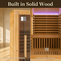 Ruang Sauna Inframerah Jauh Modern Kayu Solid Pemanas Listrik Kabin Sauna Uap Dalam Ruangan untuk Vila Rumah