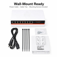 Switch Ethernet PoE Gigabit 8 ports 120W, étanche, installation extérieure, Power Over Ethernet pour AP