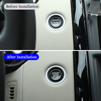 Autocollants de protection pour bouton de démarrage en fibre de carbone véritable pour Land Rover Discovery 5/Range Rover Executive, accessoires intérieurs de voiture