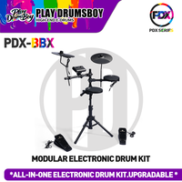 PD Space Saving Electronic Drum Kit Personal Practice Equipment with Silent Pads for Entry Level Players