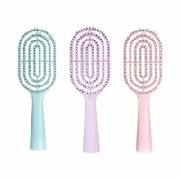 Peigne de Massage en plastique coiffant imperméable antistatique sec humide incurvé Ventilation ouverture aide au dégommage naturel poignée étanche