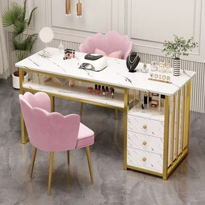Hot Sale <b>Nail</b> Salon Station with Drawers Modern Light Luxury Manicure Table - Product Image 2
