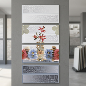 Azulejos de Pared de Cerámica Brillante Vistaar de 300x600 mm, Diseño Floral Brillante de 12x24 Pulgadas para Interiores - Product Image 2