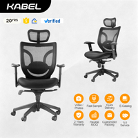 Chaise de bureau exécutive ergonomique en maille avec base en nylon de qualité professionnelle Kabel