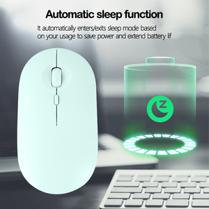 Màu Xanh quang 3D RGB Backlit xách tay <span class=keywords><strong>USB</strong></span> có thể sạc lại chơi game mini chuột 2.4GHz bt5.2 máy tính không dây chuột trong kho - Product Image 2