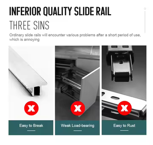 <strong>Plastic</strong> <strong>Drawer</strong> <strong>Runners</strong> with Screws - Durable <strong>Drawer</strong> Track Guides for Smooth Sliding - Product Image 5