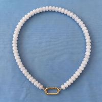 Boho Mehrschichtige Natürliche Rondell-Perlenkette Choker mit Abnehmbarem Edelstahl-Karabinerverschluss DIY Tropfenförmiger Anhänger Schmuck