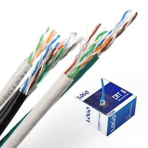 OFC 1000ft cat5 Cat6 cat7 katı bakır toplu Ethernet kablosu UTP FTP ağ kablosu