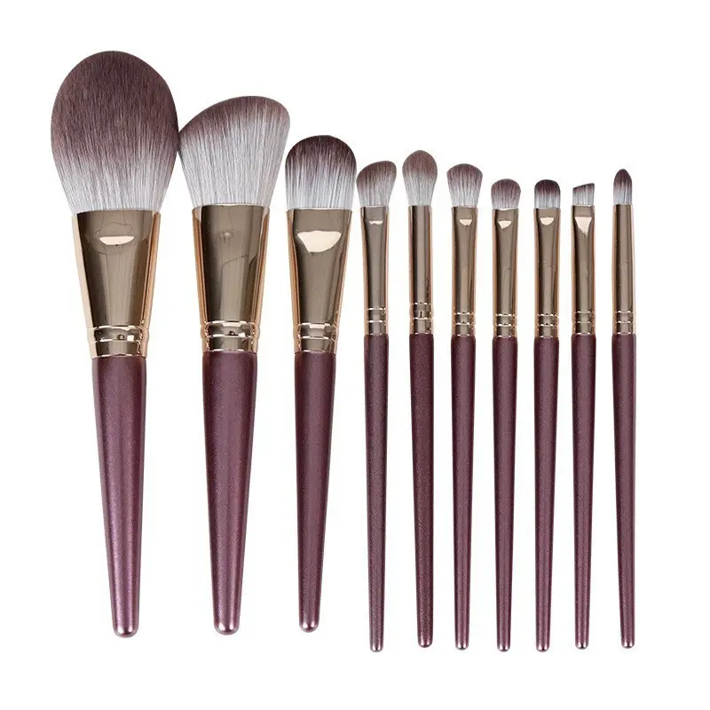 M179 Manufacturers direct 10 pcs violet Soft makeup brush Beauty tool cosmetic