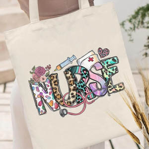 Bulk Order Printed Cotton <b>Canvas</b> <b>Tote</b> Bag Reusable Shopping Shoulder Carryall for Everyday Use - Product Image 4