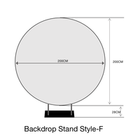Support de toile de fond rond en alliage d'aluminium personnalisé avec housse en tissu, fond circulaire pour fête d'anniversaire et décoration d'événements