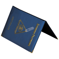 Portafolios de Presentación Personalizados de Cuero Sintético Tamaño A4 con Estampado en Caliente Dorado para Uso Educativo Escolar