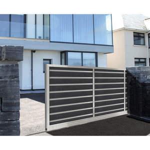 Diseños de Puertas Principales de Aluminio para Jardín Personalizadas <span class=keywords><strong>2022</strong></span>, Puerta de Jardín de Metal con Recubrimiento en Polvo Cortada con Láser - Product Image 4