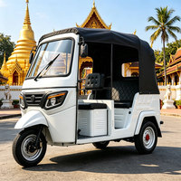 Triciclo Eléctrico de Pasajeros con Logotipo Personalizado de China, 6 Plazas, con Batería de Plomo-Ácido para Transporte Urbano de Pasajeros en Uganda