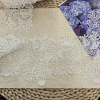 Dentelle soluble dans l'eau en gros pour textiles de maison, accessoires de dentelle multicolores pour la couture, garniture en dentelle de polyester, articles de mode de Dubaï
