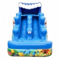 Toboggan aquatique gonflable Shark Attack de 12 pieds pour les fêtes au bord de la piscine et les jeux aquatiques