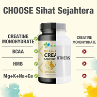 Creatine Monohydraat Kauwtabletten 8-in-1 Formule met BCAA Zwarte Peper Elektrolyten Citroensmaak 90 stuks