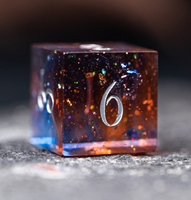 Jeu de dés polyédriques Sha5p Edge Dnd, 7 pièces, noyau liquide, rasoir rempli de cœur, dés tranchants faits à la main