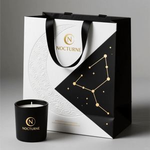 Bolsas de Papel Kraft Blancas Personalizadas con Asas para Compras y Empaque de Regalos - Product Image 1