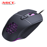 Ratón para Juegos IMICE T90 con Cable, Luminoso, Programable con Macros, Diseño Hueco, 7200DPI, Tecla de Potencia, Apto para PC y Portátil