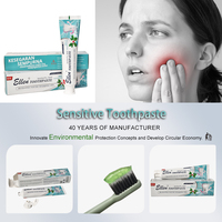 Dentifrice à base de houx, 150 g, marque privée OEM, sans fluor, formule pour dents sensibles, vente en gros.