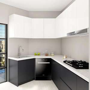 Guangdong Custom Modern Built-in Kitchen Cabinetsset in Minimalist Style with Easy Assembly - Product Image 1
