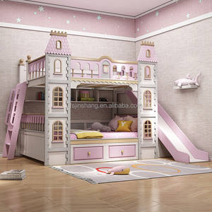 JS FURNITURE Nuovo Design Letto a Castello in Legno per Bambini con Scivolo Moderno e Scala a Forma di Elicottero per Uso in Scuola, Appartamento e Camera <span class=keywords><strong>da</strong></span> Letto - Product Image 3