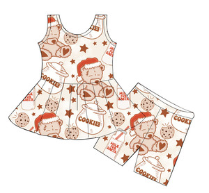 Babylovey Set Abito Estivo per Bambini con Stampa Floreale <span class=keywords><strong>Margherita</strong></span>, Casual, per Escursionismo, Ciclismo, Pattinaggio Artistico, con Pantaloncini - Product Image 4