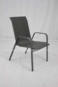 Leisure Modern Portable Rattan Steel <b>Stackable</b> Outdoor Dining <b>Chair</b> for Hotel & Living Room <b>Garden</b> Use - Product Image 4