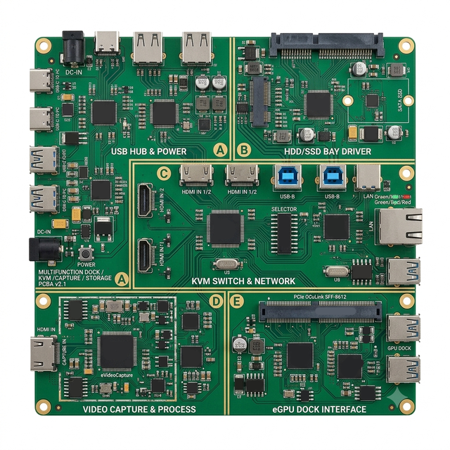 Factory Customized PCB Module Development for Speakerphone/sip Phone/recorder /telecom Products PCBA