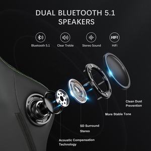 Haut-parleurs d'usine <span class=keywords><strong>Razer</strong></span> doubles en cuir PVC inclinable PRO Silla Fauteuil de jeu bon marché avec repose-pieds - Product Image 2