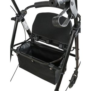 Folding Rollator <b>Walker</b> 4 Wheel Lightweight Aluminum Mobility Aid for Seniors with Seat and Backrest - Product Image 3