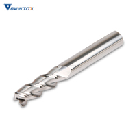 BWIN Fraise à queue indexable en carbure monobloc 6 mm pour aluminium, queue de 10 mm, 3 dents, Fresas Chinas