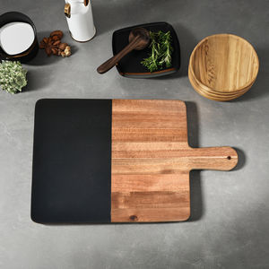 Mármol de Acacia duradero de primera calidad y tabla de cortar de madera de acacia con mango clásico para restaurante de cocina - Product Image 1