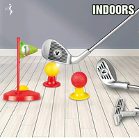 Vente en gros de mini jeux de golf pour enfants mini 8 pièces intérieur extérieur jeu de golf sport jouet en plastique ensemble de jeu d'entraînement de golf