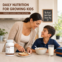 Complément alimentaire multivitaminé pour enfants OEM Kids Daily Nutrition, vitamines A, C, D3, E, B6, B12, zinc, 90 capsules, facile à utiliser.