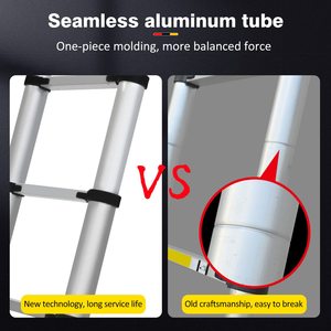 Đa mục đích Trọng lượng nhẹ gấp nhôm thang chống trượt ráp Kính thiên văn gác mái RV thang cho nhà sử dụng ngoài trời - Product Image 5