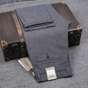 Pantaloni da Uomo in Cotone di Alta Qualità, Morbidi <span class=keywords><strong>e</strong></span> Traspiranti, Comodi ed Elastici per l'Estate, Tinta Unita, Gamba Dritta, Stile Casual - Product Image 6