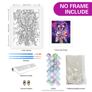 Kit de peinture de paysage d'animaux papillons faits à la main pour adultes 40x50cm/16x20 pouces DIY Wall Art Decors Great Gift Idea - Product Image 2