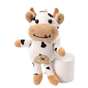 Bán buôn tùy chỉnh 12inch dễ thương mềm plushies trang trại động vật màu đen trắng nhồi bông sang trọng bò Đồ chơi cho trẻ em Quà tặng