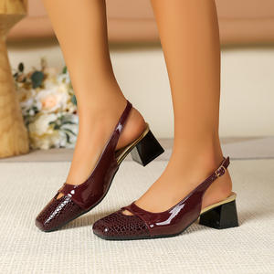 <span class=keywords><strong>Zapatos</strong></span> de Tacón Alto de 4.5cm de <span class=keywords><strong>Charol</strong></span>, Antideslizantes, para Mujer, Sandalias para Bodas y Fiestas, Moda 2026 - Product Image 3