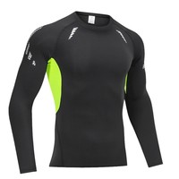 Vente en gros Chemise de compression à manches longues pour hommes Couche de base Workout Fitness Running Shirts Top Men's Gym Wears
