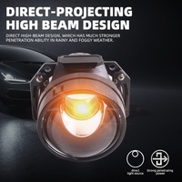 Phare de voiture universel S61 à éclairage direct, installation non destructive, lentille Bi-LED de 2,5 pouces, projecteur laser LED